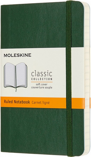 Записная книжка Moleskine Classic Soft Pocket QP611K15 (зеленый)