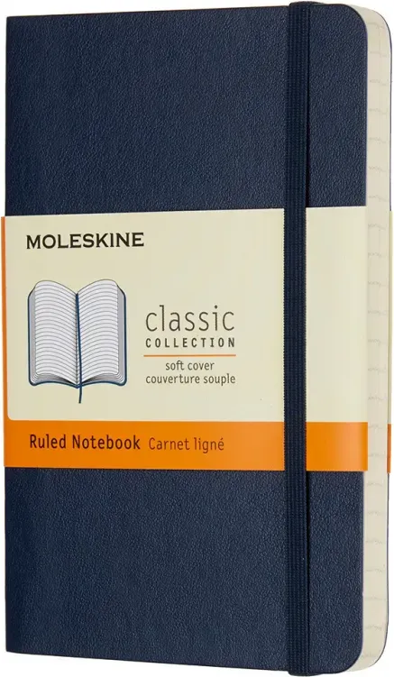 Записная книжка Moleskine Classic Soft Pocket QP611B20 (синий сапфир)