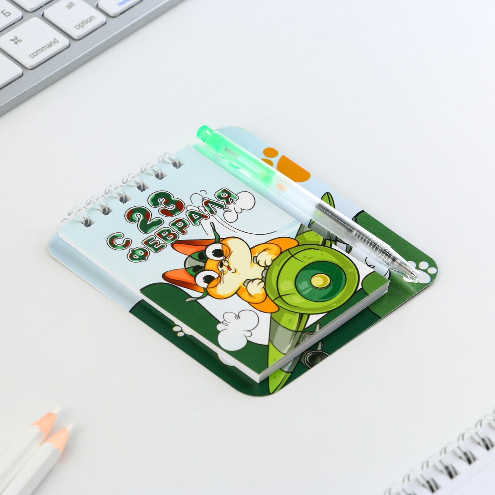 Набор канцелярский подарочный ArtFox С 23 февраля. Кот / 9272693 — фото 2
