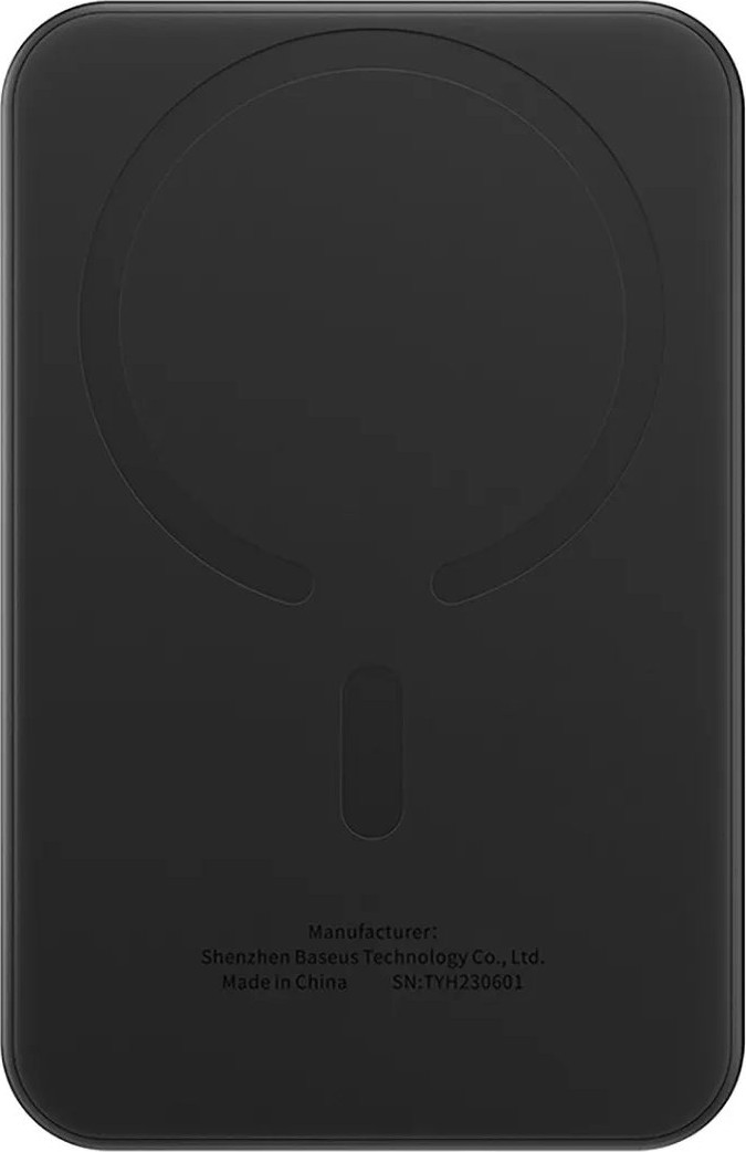 Портативное зарядное устройство Baseus Magnetic Mini Wireless Fast Charge 6000мАч / PPCX100401 (черный) — фото 2