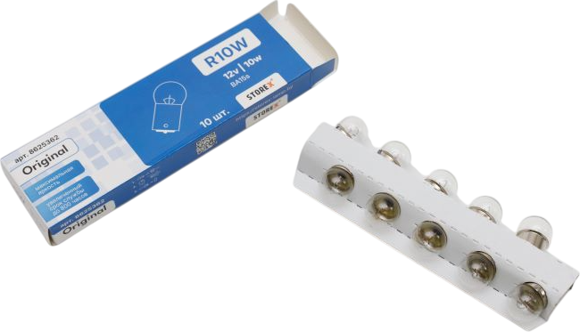 Комплект автомобильных ламп Storex Original R10W BA15s 12v.10w / 8625362 (10шт)