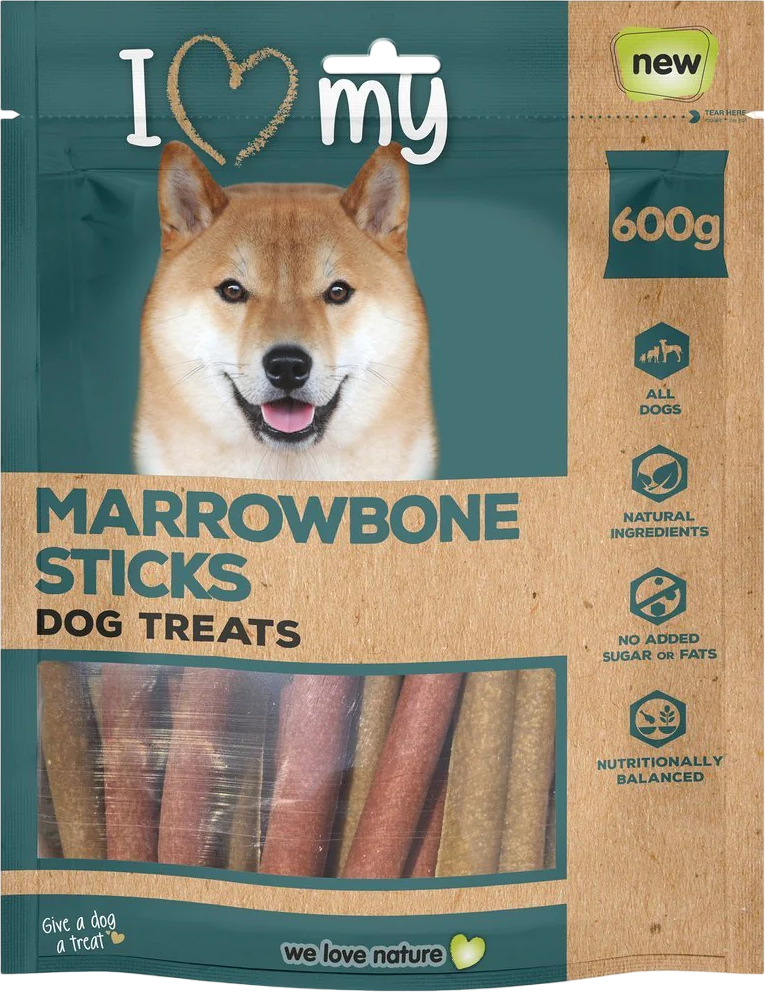 Лакомство для собак I Love My Pet Marrowbone Meaty жевательные трубочк с мясом птицы / G6378 (600г)