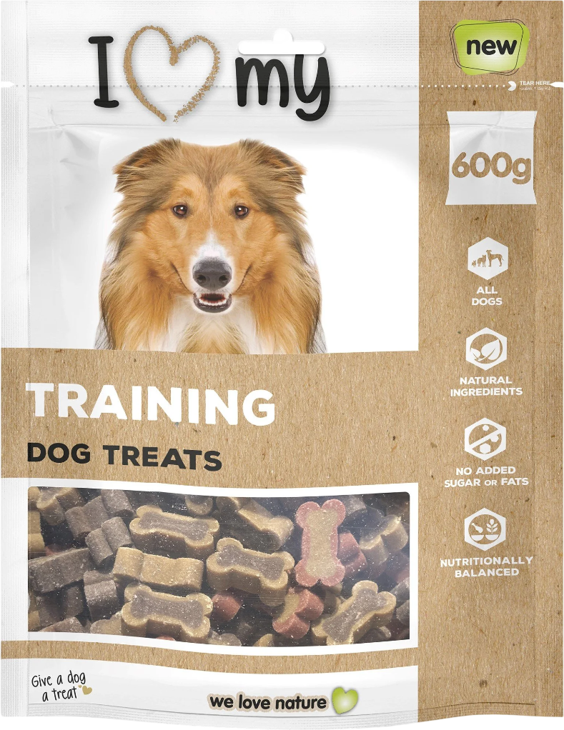 Лакомство для собак I Love My Pet Duo Training жевательные косточки с мясом птицы / G6416 (600г)