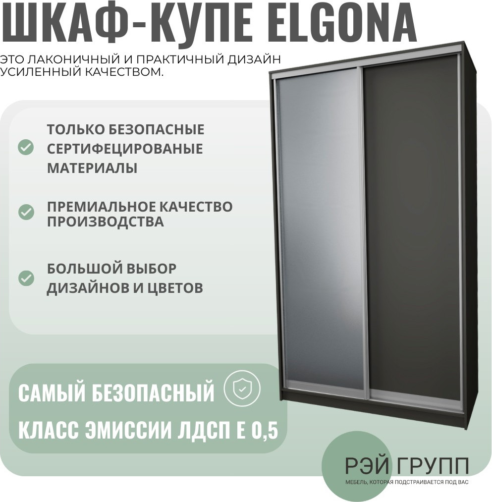 Шкаф-купе Рэйгрупп 176 BBX Elgon РГ-09.04 (белый премиум/белый премиум/хром) — фото 2
