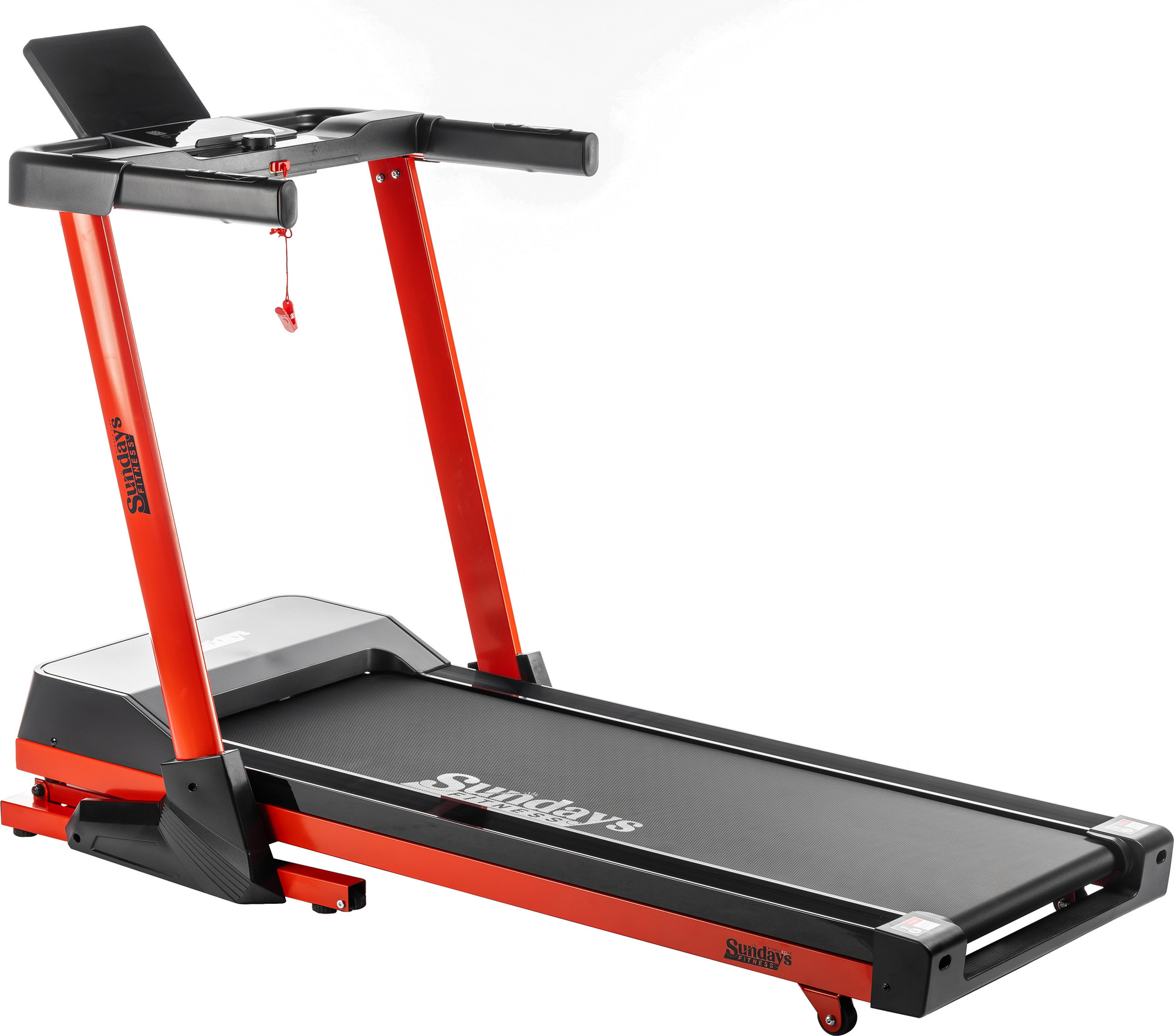 Электрическая беговая дорожка Sundays Fitness Middle Line T7F Plus (черный/красный) — фото 2