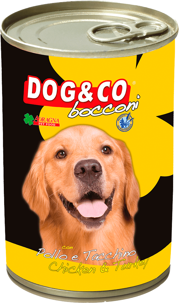 Влажный корм для собак Adragna Dog&Co кусочки курицы и индейки в соусе (1.25кг)