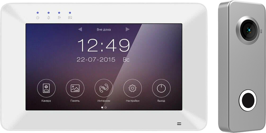 Видеодомофон Tantos Rocky HD Wi-Fi + iLexa HD (белый/никель)
