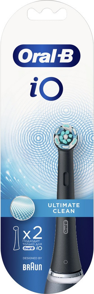 Набор насадок для зубной электрощетки Oral-B iO RB CB Ultimate Clean Black (2шт)