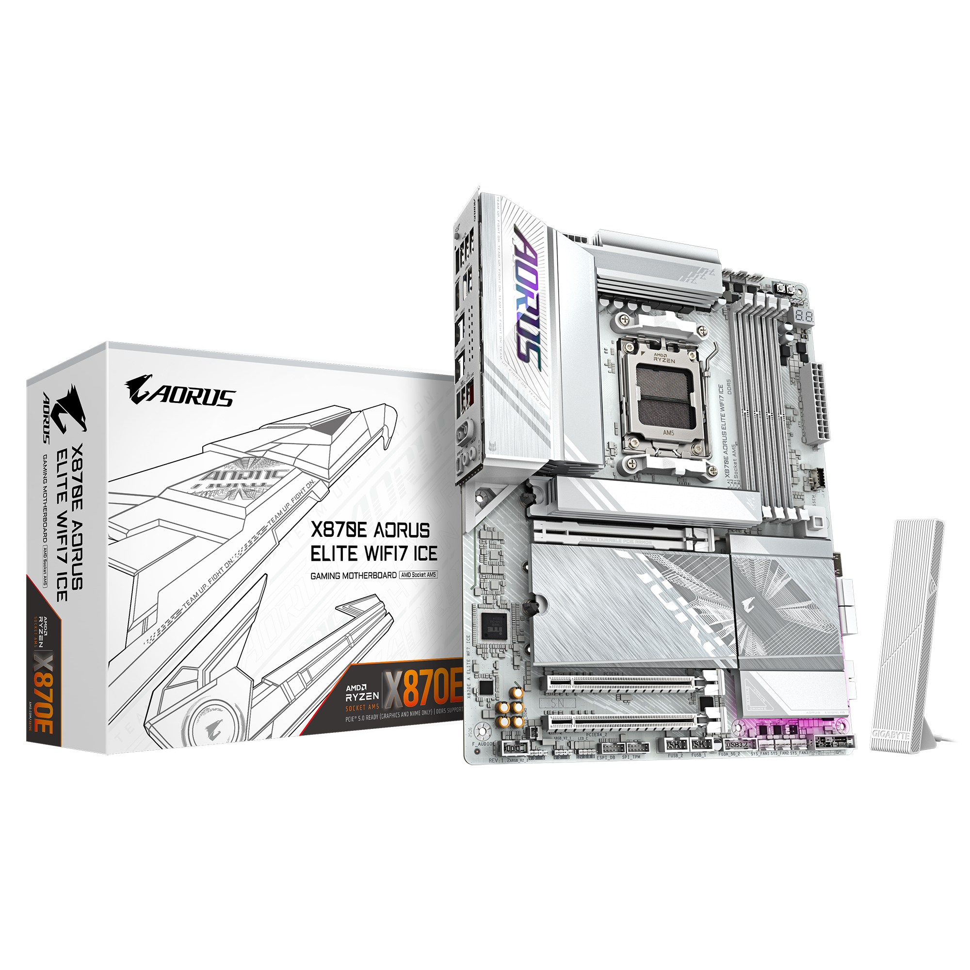 Материнская плата Gigabyte X870E Aorus Elite WiFi7 Ice — фото 5