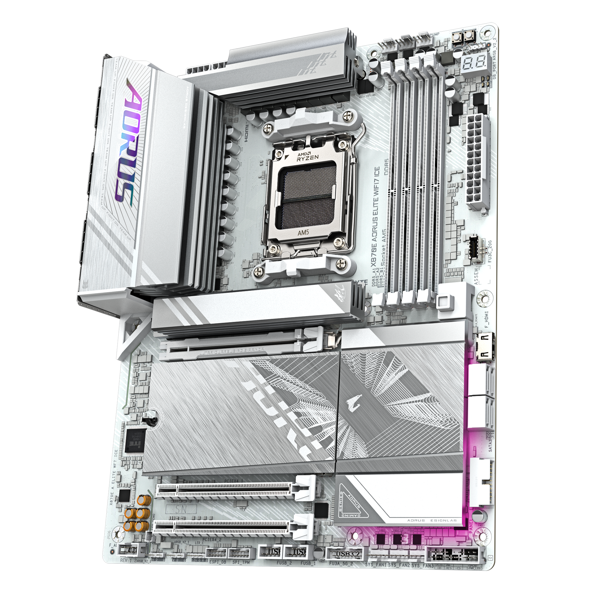 Материнская плата Gigabyte X870E Aorus Elite WiFi7 Ice — фото 3