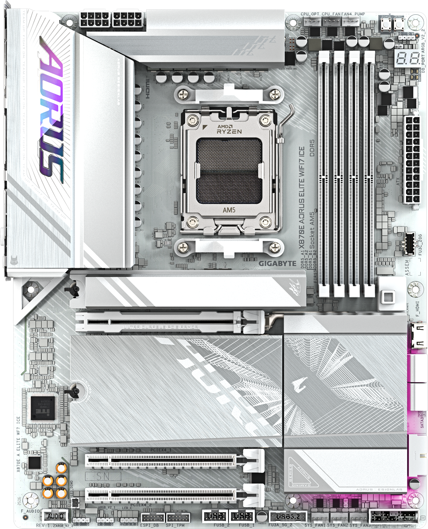 Материнская плата Gigabyte X870E Aorus Elite WiFi7 Ice