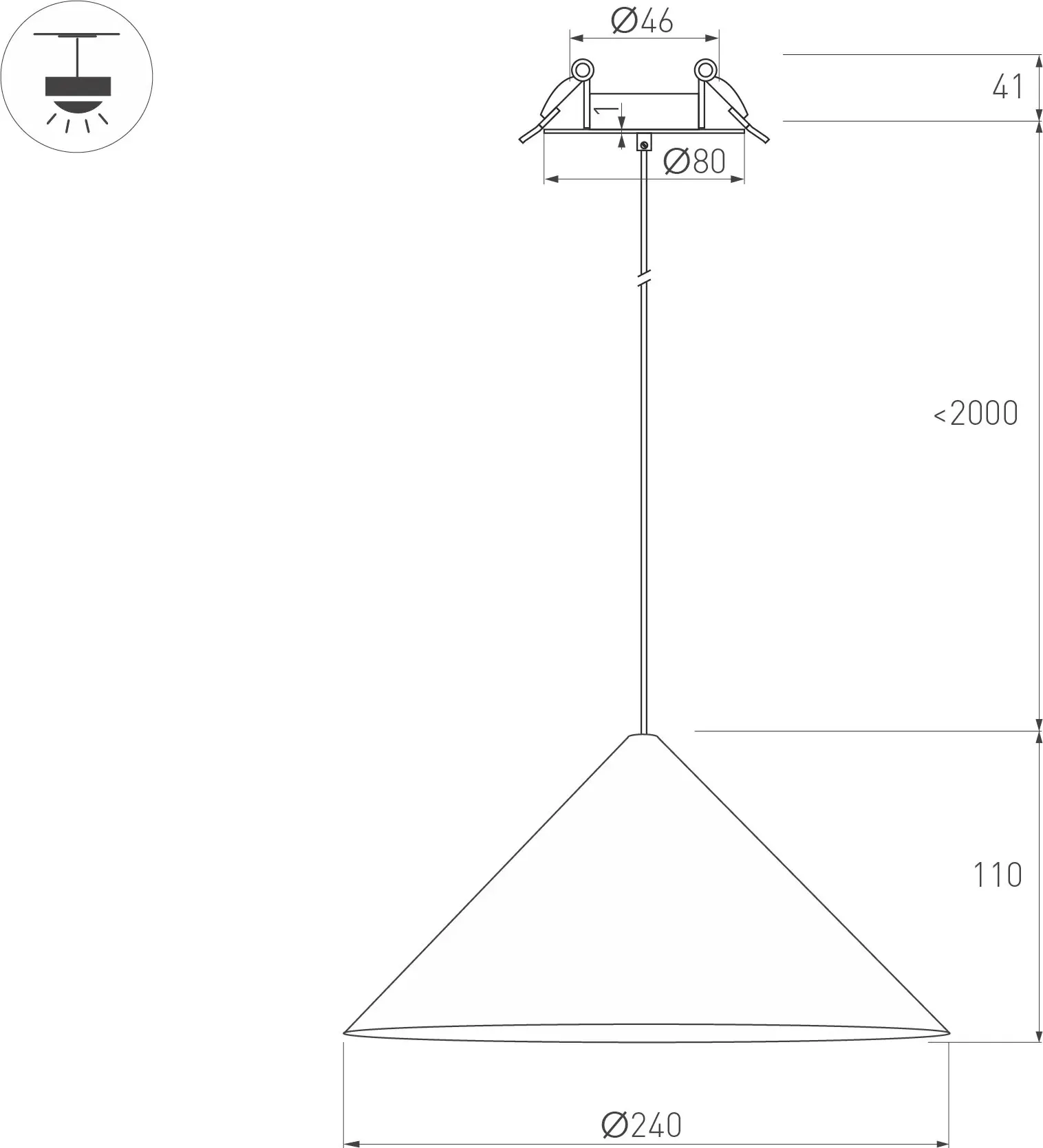 Потолочный светильник Arlight SP-MAKOTO-R240-10W Warm2700 BK 36 deg / 057209 — фото 4