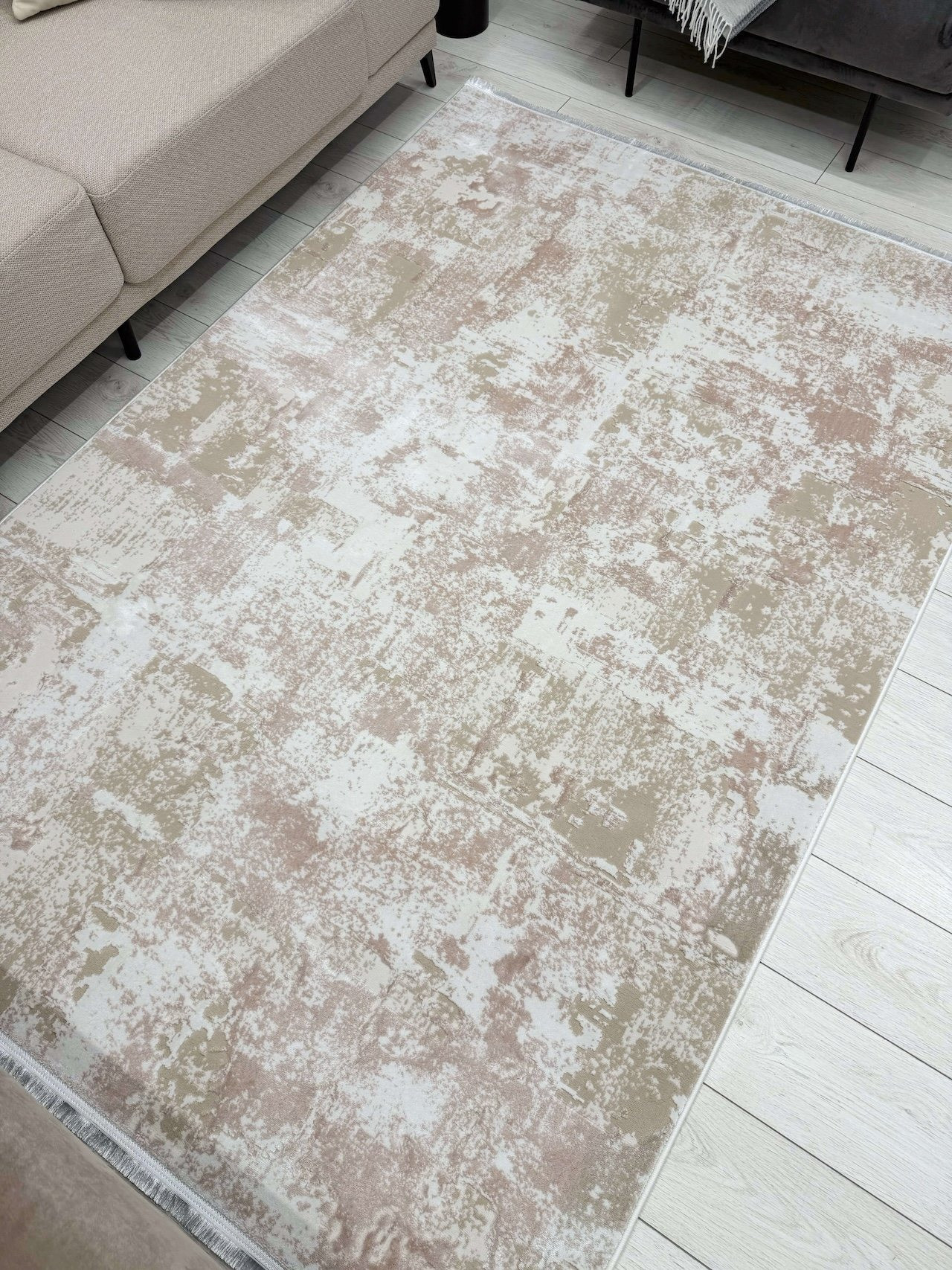 Коврик Radjab Carpet Лайла Прямоугольник TZ16F (0.8x1.5, Light Beige) — фото 4