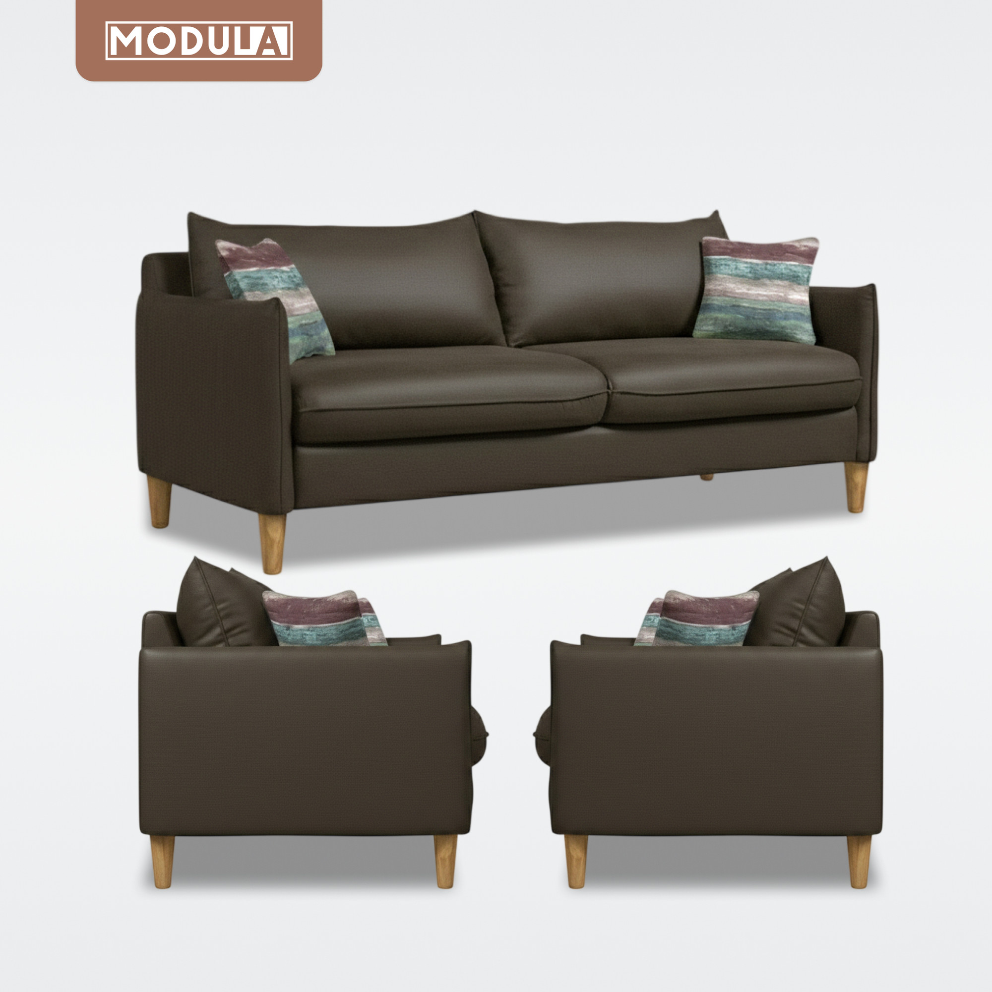 Диван MODULA Мега (нэшвилл 17/виладж грин/опора дуб) — фото 5