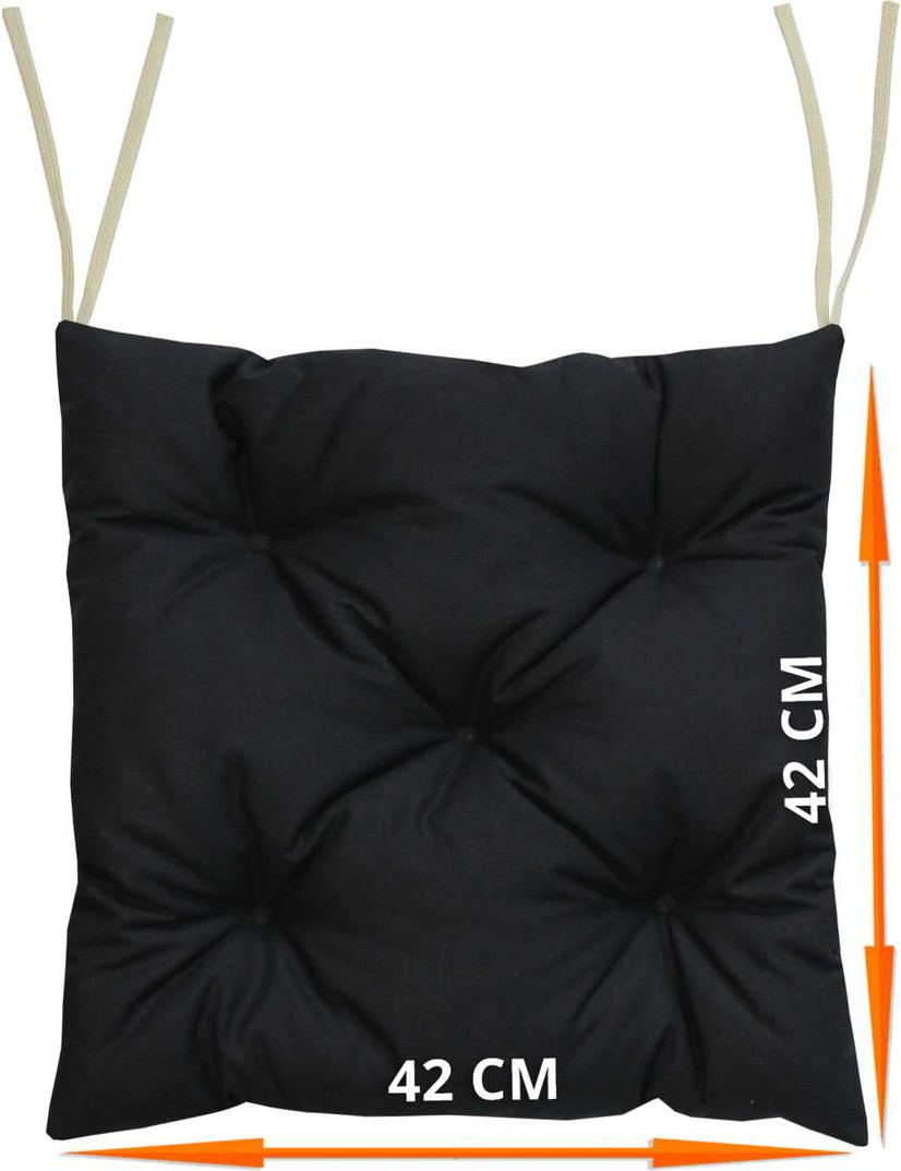 Комплект подушек на стул MATEX Homely / 69-218 (4шт, черный) — фото 3