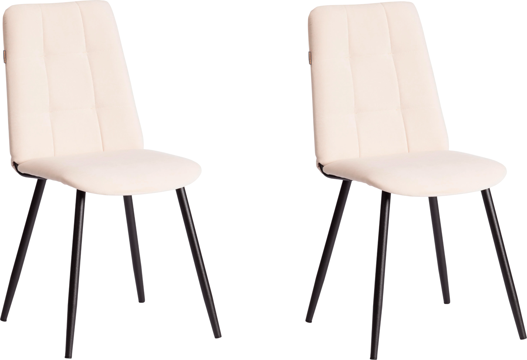 Набор стульев Tetchair Asti Trend (2 шт, молочный/черный)