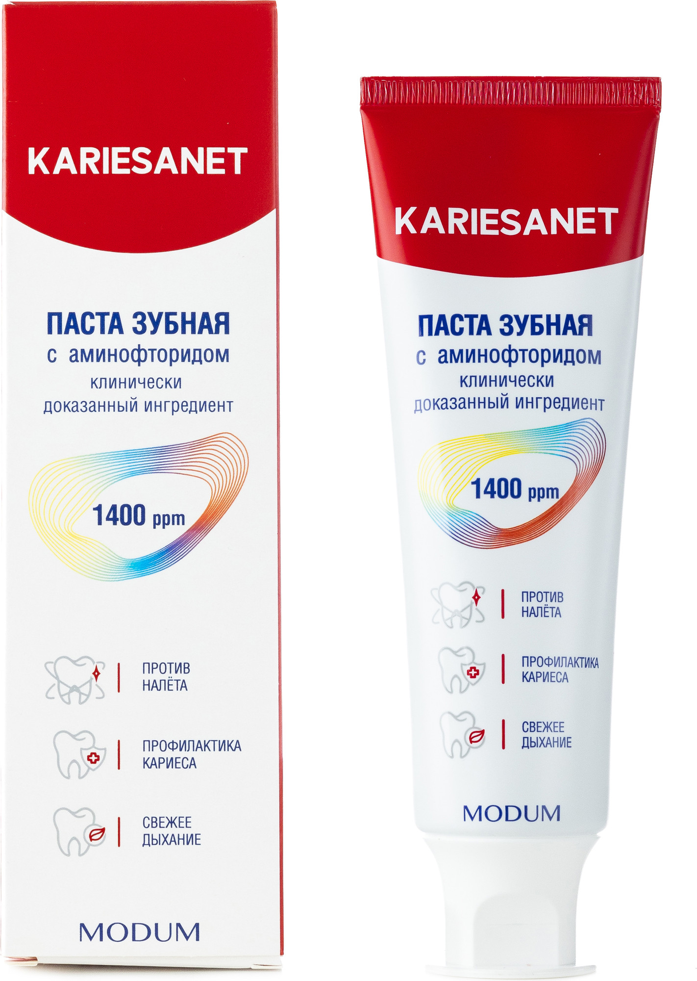 Зубная паста Modum Kariesanet с аминофторидом (100г)