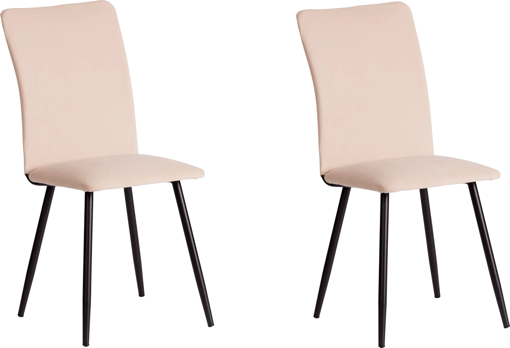 Набор стульев Tetchair La Rousse (велюр, бежевый/черный, 2 шт)
