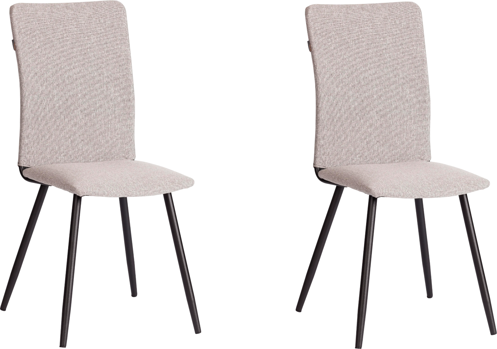 Набор стульев Tetchair La Rousse (рогожка, серый/черный, 2 шт)