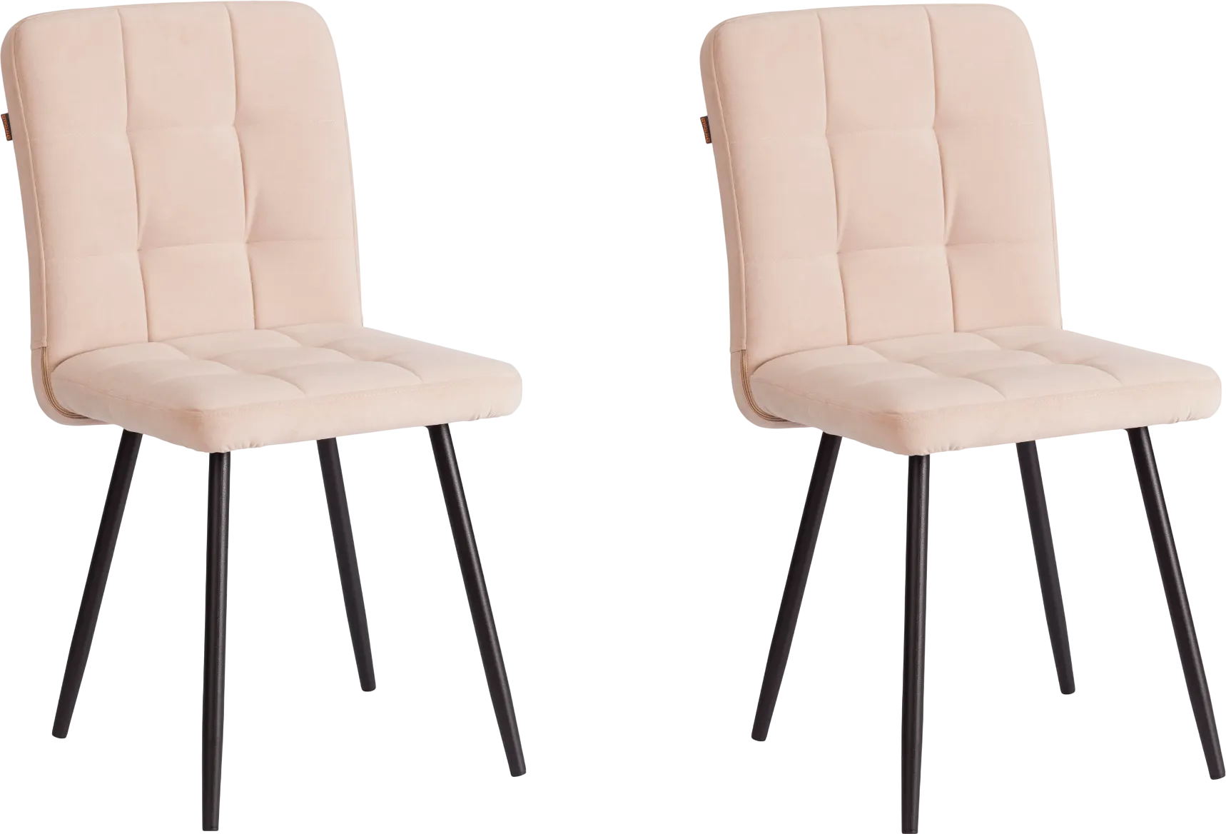 Набор стульев Tetchair Medeo LT (велюр, бежевый/черный, 2 шт)