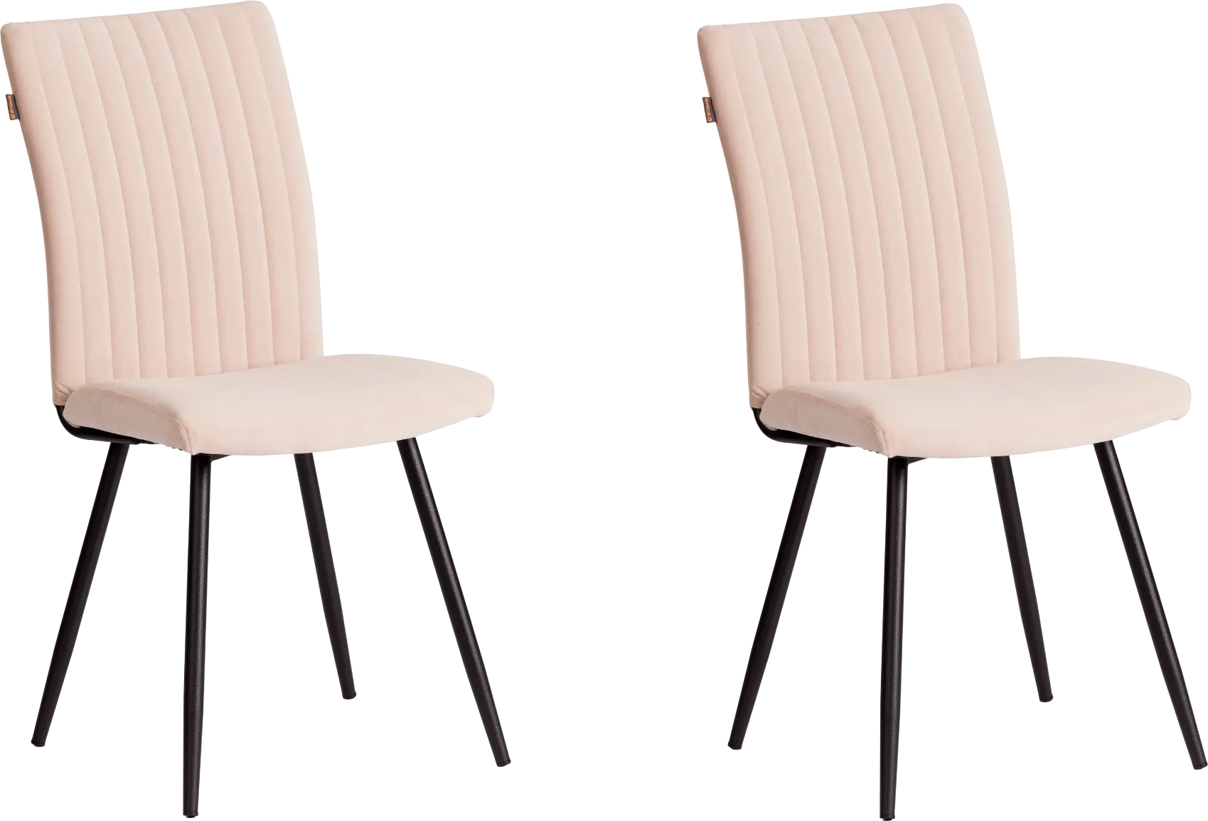 Набор стульев Tetchair Monte Carlo Trend (велюр, бежевый/черный, 2 шт)