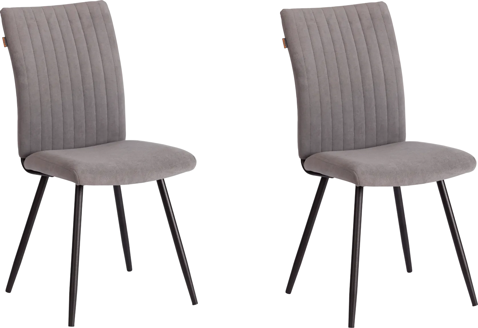 Набор стульев Tetchair Monte Carlo Trend (велюр, серый/черный, 2 шт)
