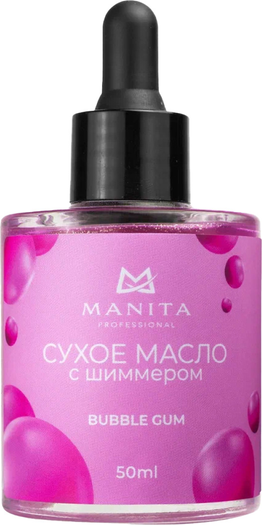 Масло для кутикулы Manita Professional Bubble Gum сухое укрепляющее с шиммером (50мл)