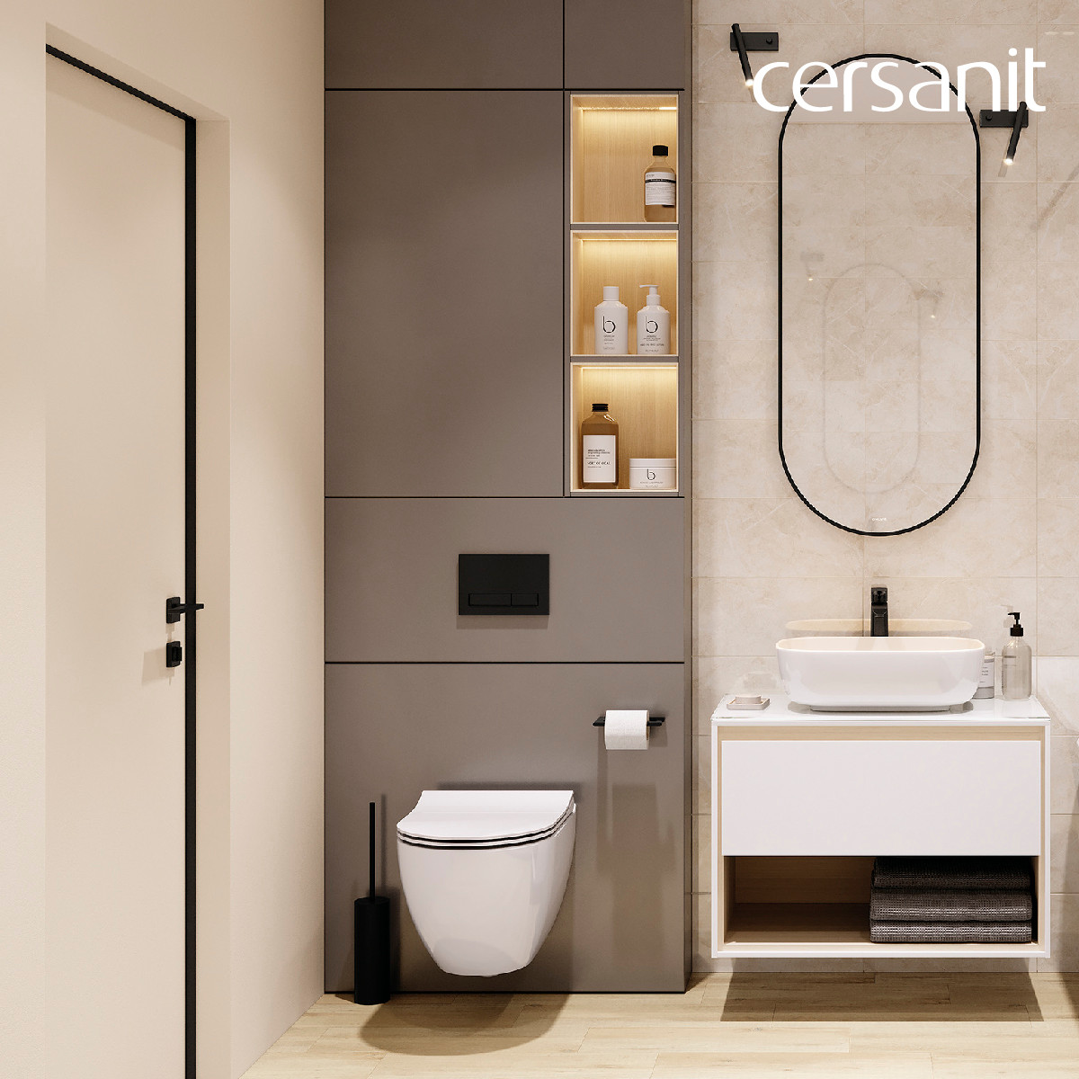 Унитаз подвесной с инсталляцией Cersanit Brasko Smart DPL EO Slim + Aqua 50 Prime М LP / 69315 — фото 3