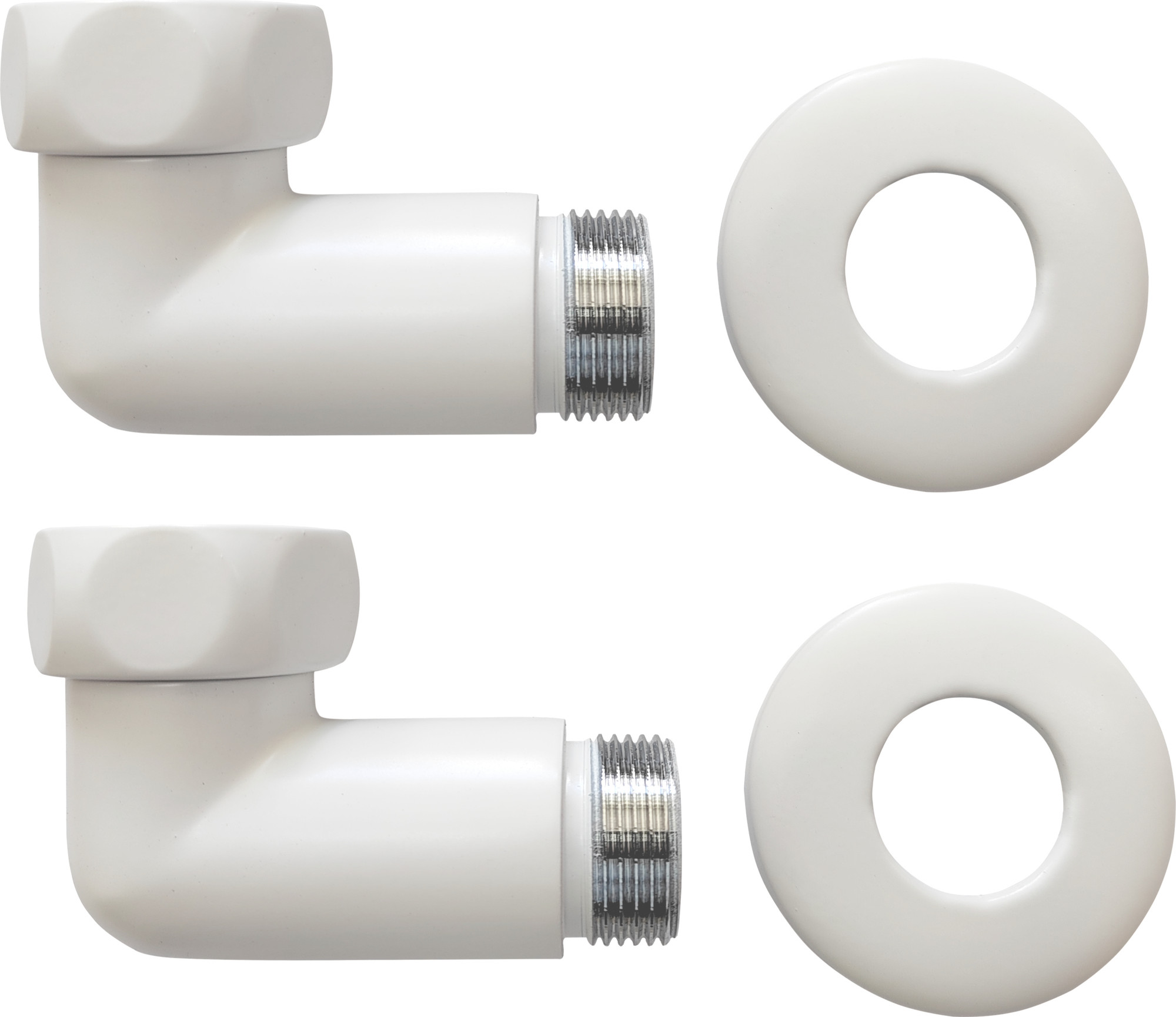 Комплект фитингов для полотенцесушителя Luxon 1"х1/2" г/ш Ral 9016 741SCH1004
