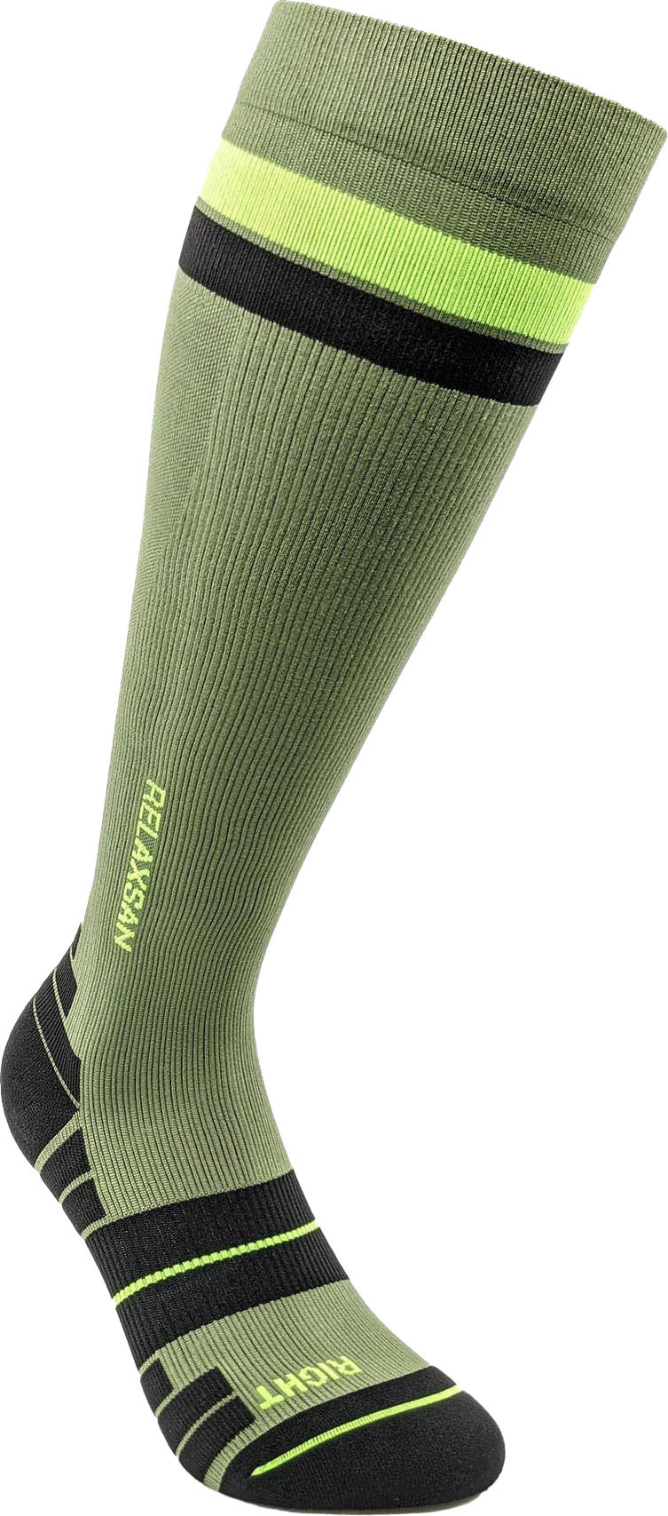 Гольфы компрессионные RelaxSan Sport 800 (18-22мм.рт.ст.,р.2L, зеленый/желтый)