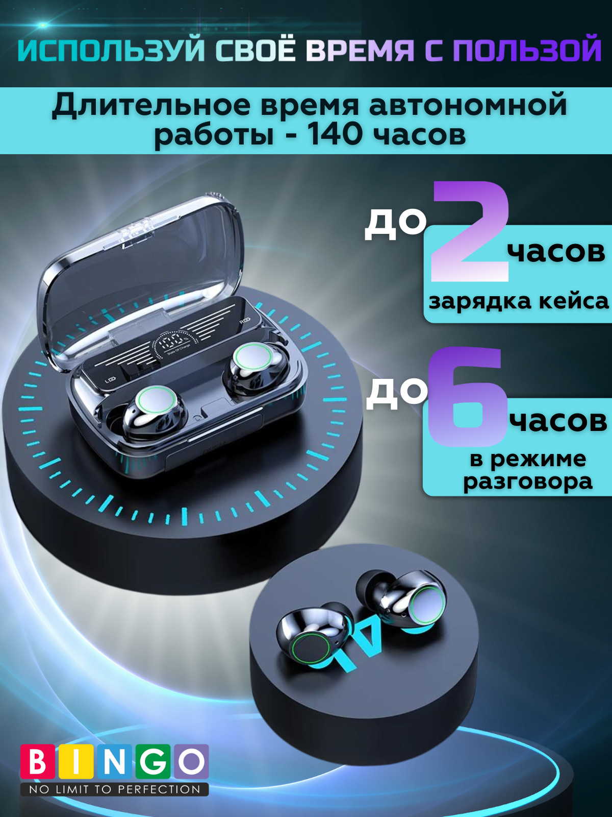 Беспроводные наушники Bingo BQ10 (черный) — фото 4