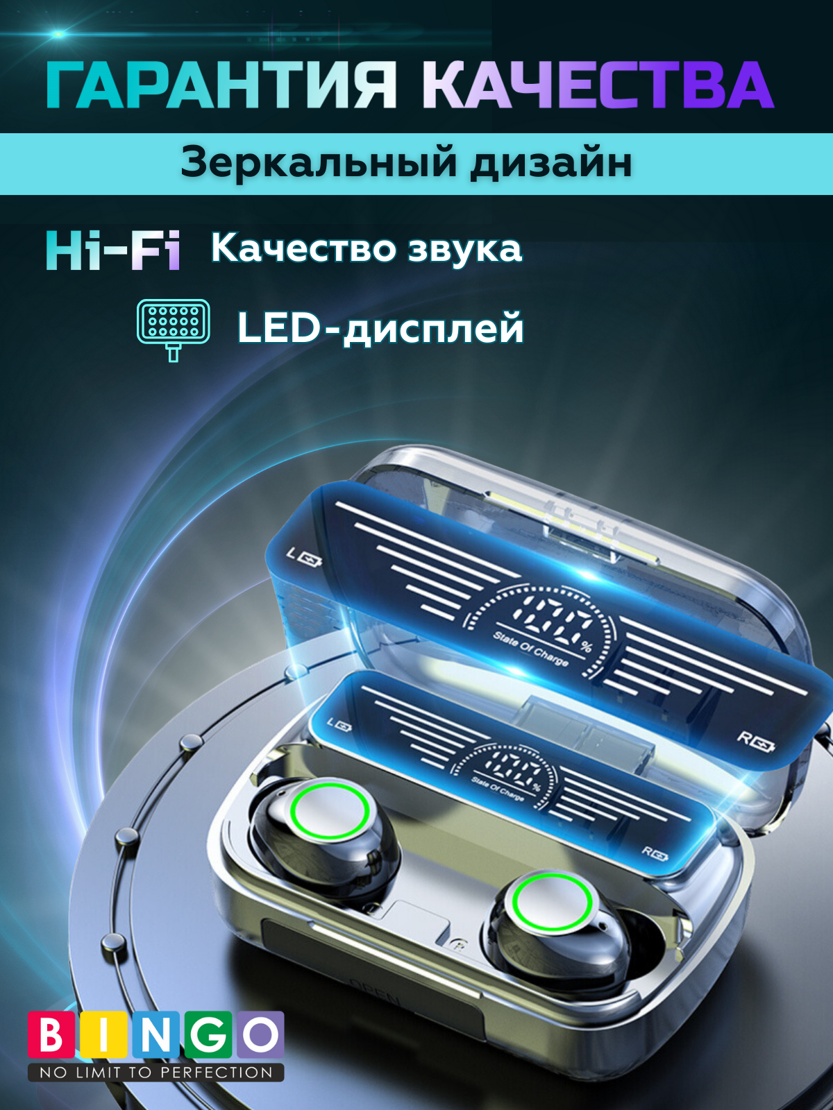 Беспроводные наушники Bingo BQ10 (черный) — фото 2