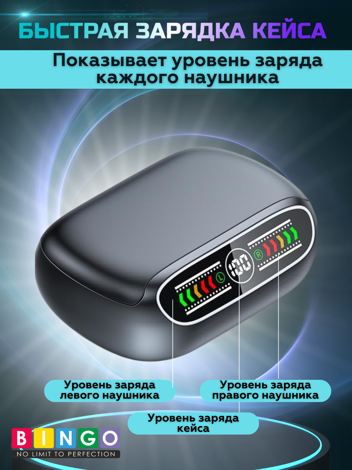 Беспроводные наушники Bingo BQ50 (черный) — фото 3