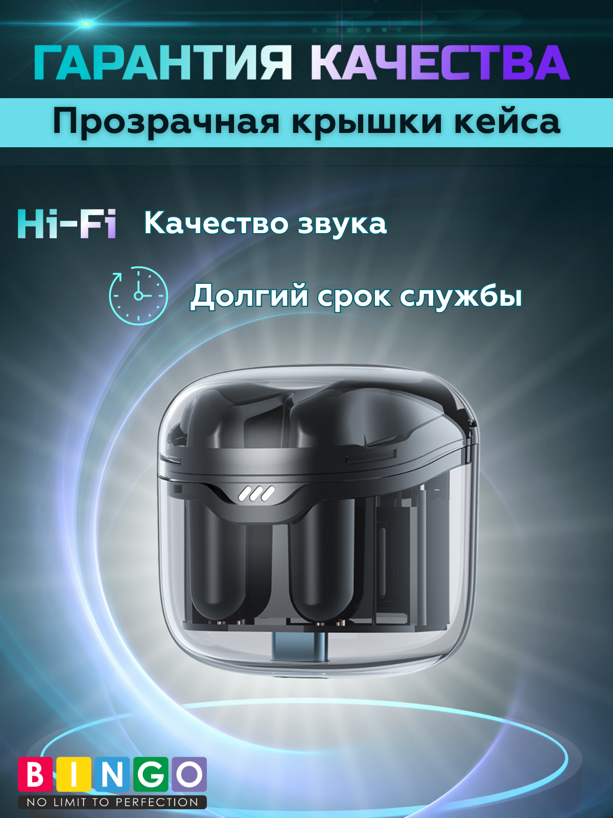Беспроводные наушники Bingo TM40 (черный) — фото 2