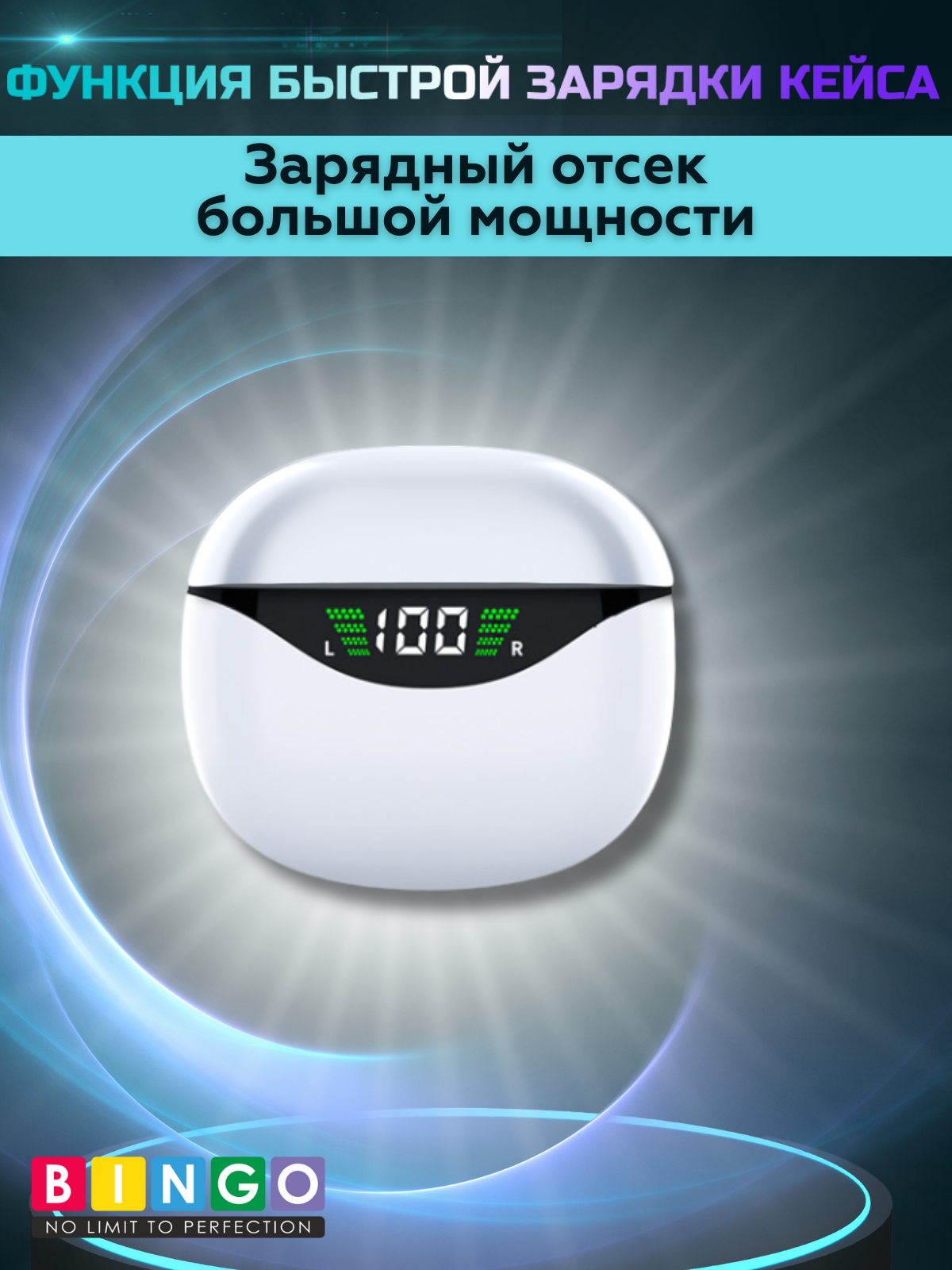 Беспроводные наушники Bingo VT-G40 (белый) — фото 3
