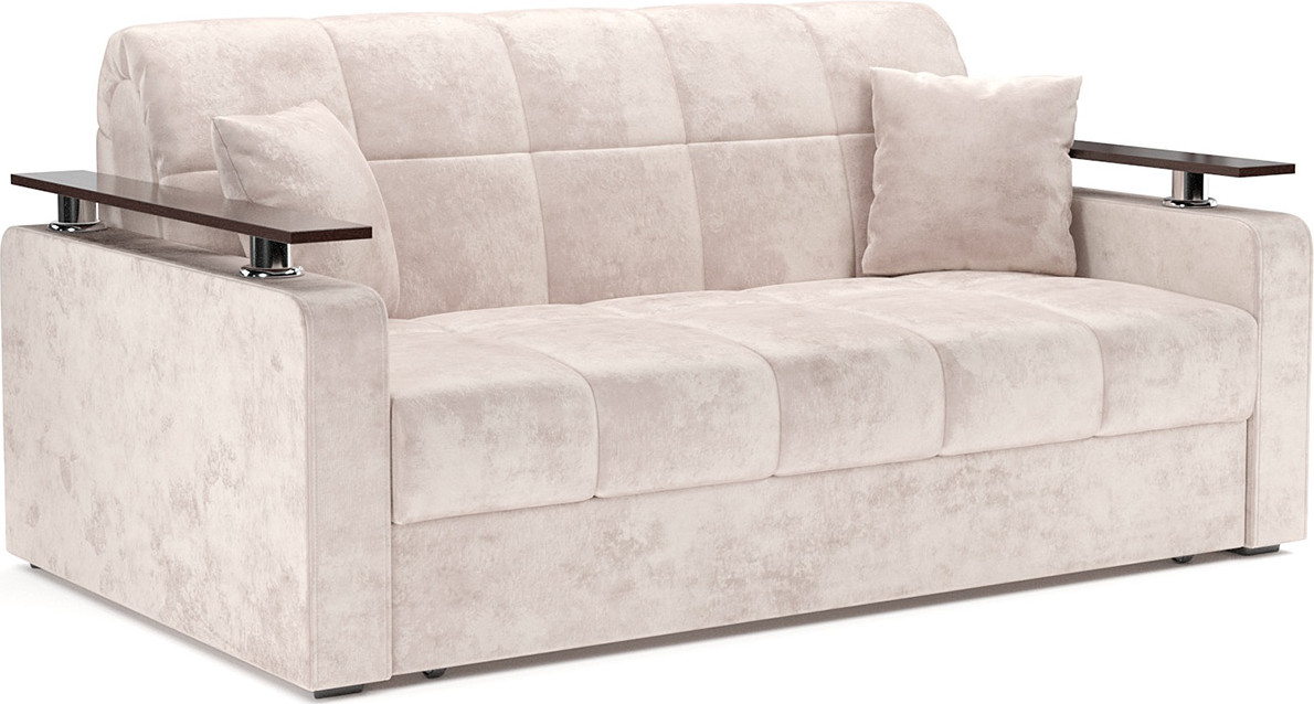 Диван Mebel-Ars Аккордеон Бакли ППУ 120x200 (велюр бежевый Plush OWV-33)
