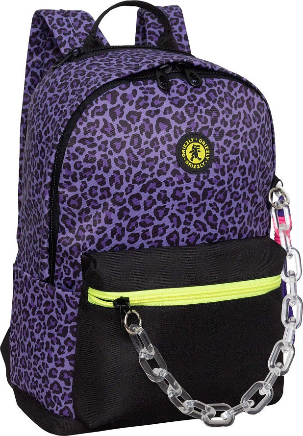 Рюкзак Grizzly RXL-623-2 (черный/фиолетовый) — фото 3