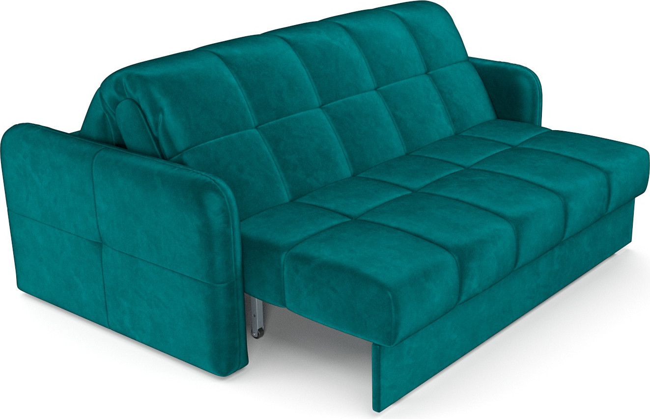 Диван Mebel-Ars Аккордеон Свег НПБ 120x200 (бархат сине-зеленый Star Velvet 43 Black Green) — фото 6