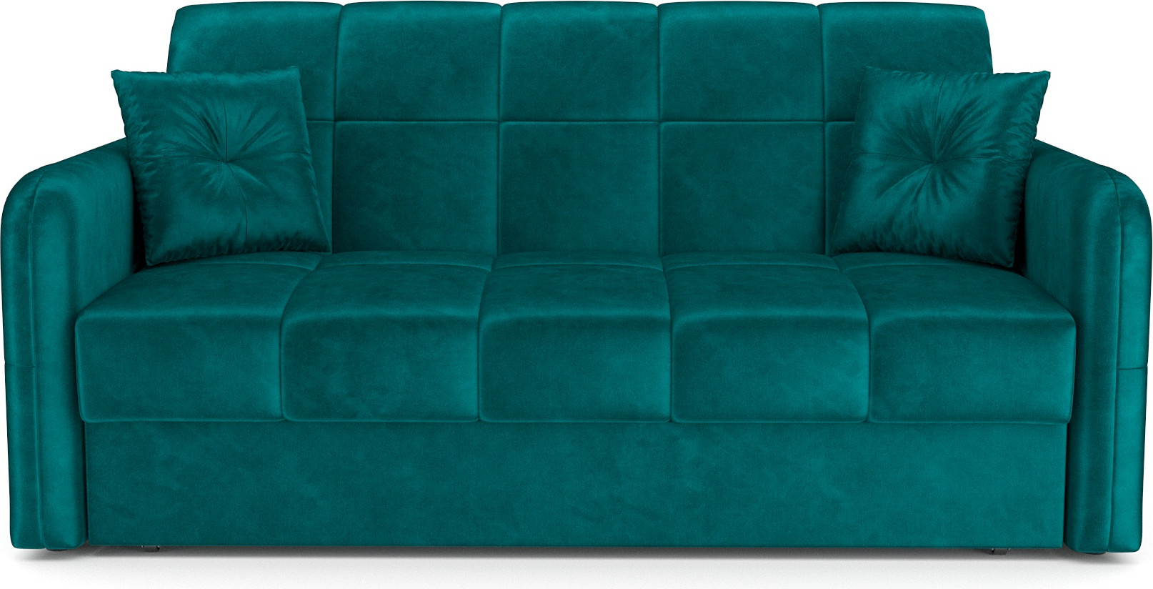 Диван Mebel-Ars Аккордеон Свег НПБ 120x200 (бархат сине-зеленый Star Velvet 43 Black Green) — фото 3