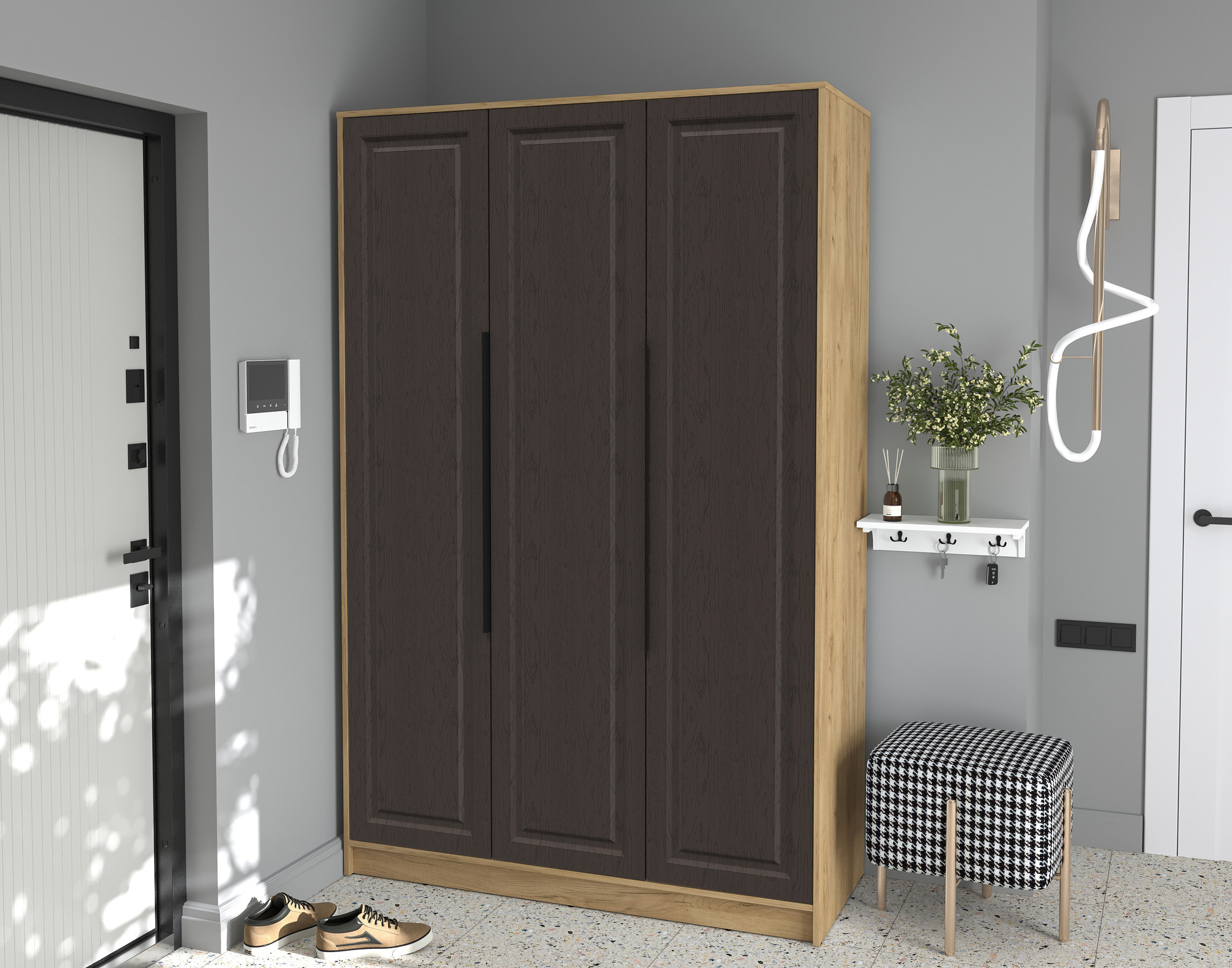 Шкаф Interline Концепт КТ-Ш3 Деко (дуб золотой/дуб английский) — фото 5