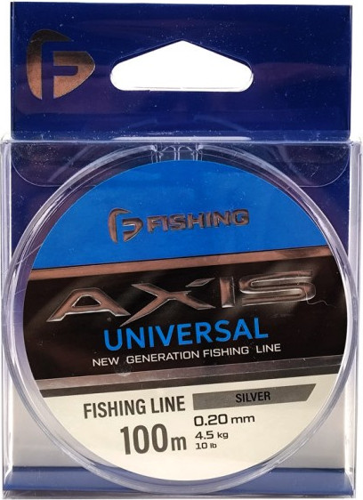Леска монофильная F-Fishing Axis Universal Line Silver 100м 0.20мм / FRLS-020 — фото 2