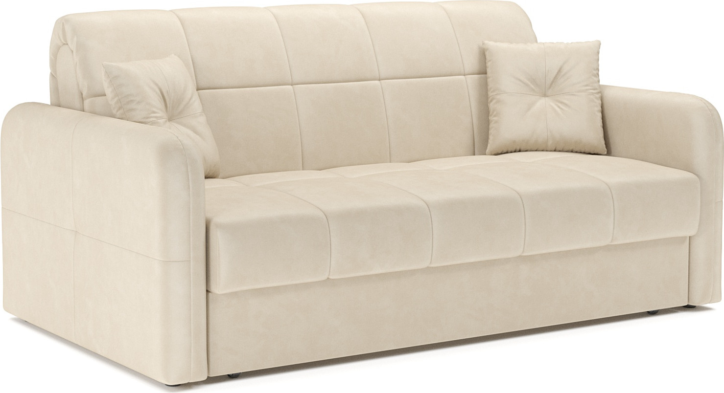 Диван Mebel-Ars Аккордеон Свег ППУ 140x200 (бархат бежевый Star Velvet 6 Light Beige) — фото 2