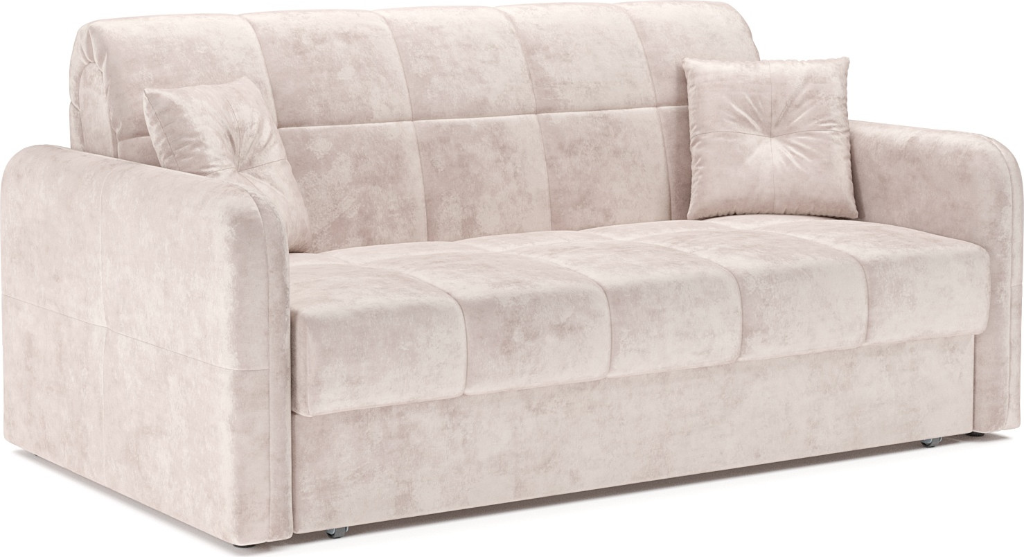 Диван Mebel-Ars Аккордеон Свег ППУ 140x200 (велюр бежевый Plush OWV-33) — фото 2