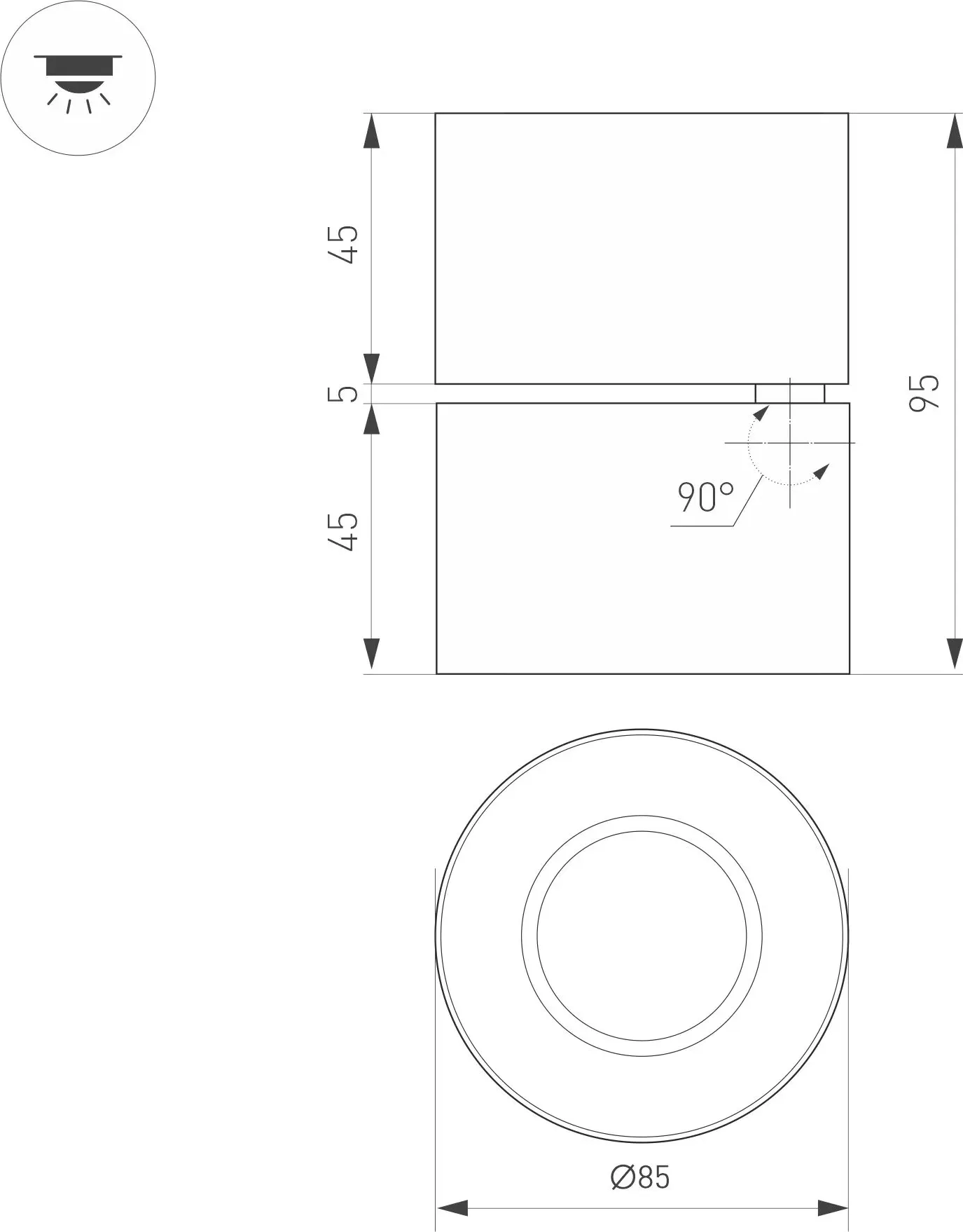 Спот Arlight SP-POINT-SURFACE-R85-12W Warm3200-MIX BK 15 deg / 058607 — фото 5