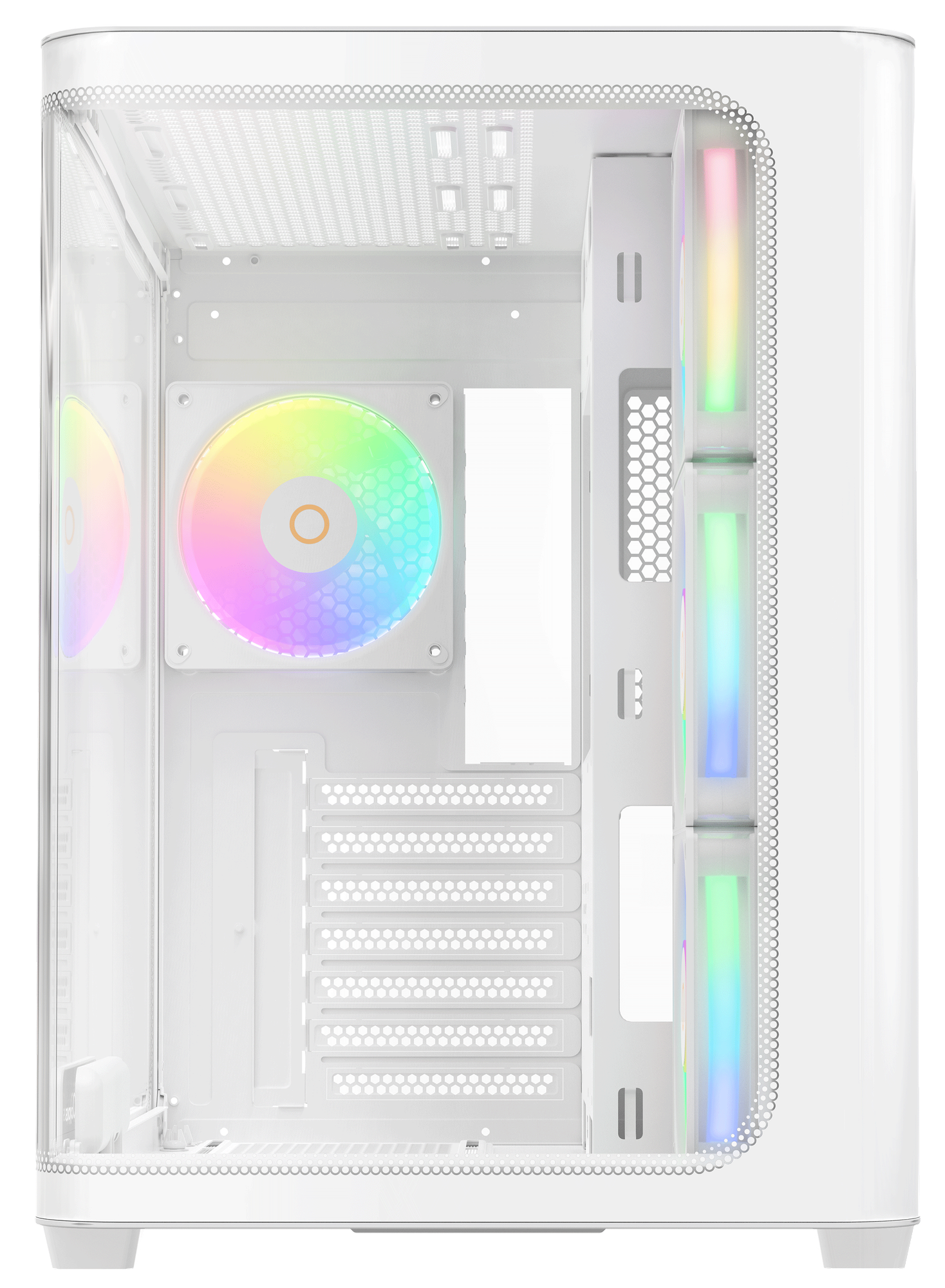 Корпус для компьютера Ocypus Iota C70 WH Curve ARGB Digital / Iota-C70-WHD400CD-GL (без БП) — фото 2