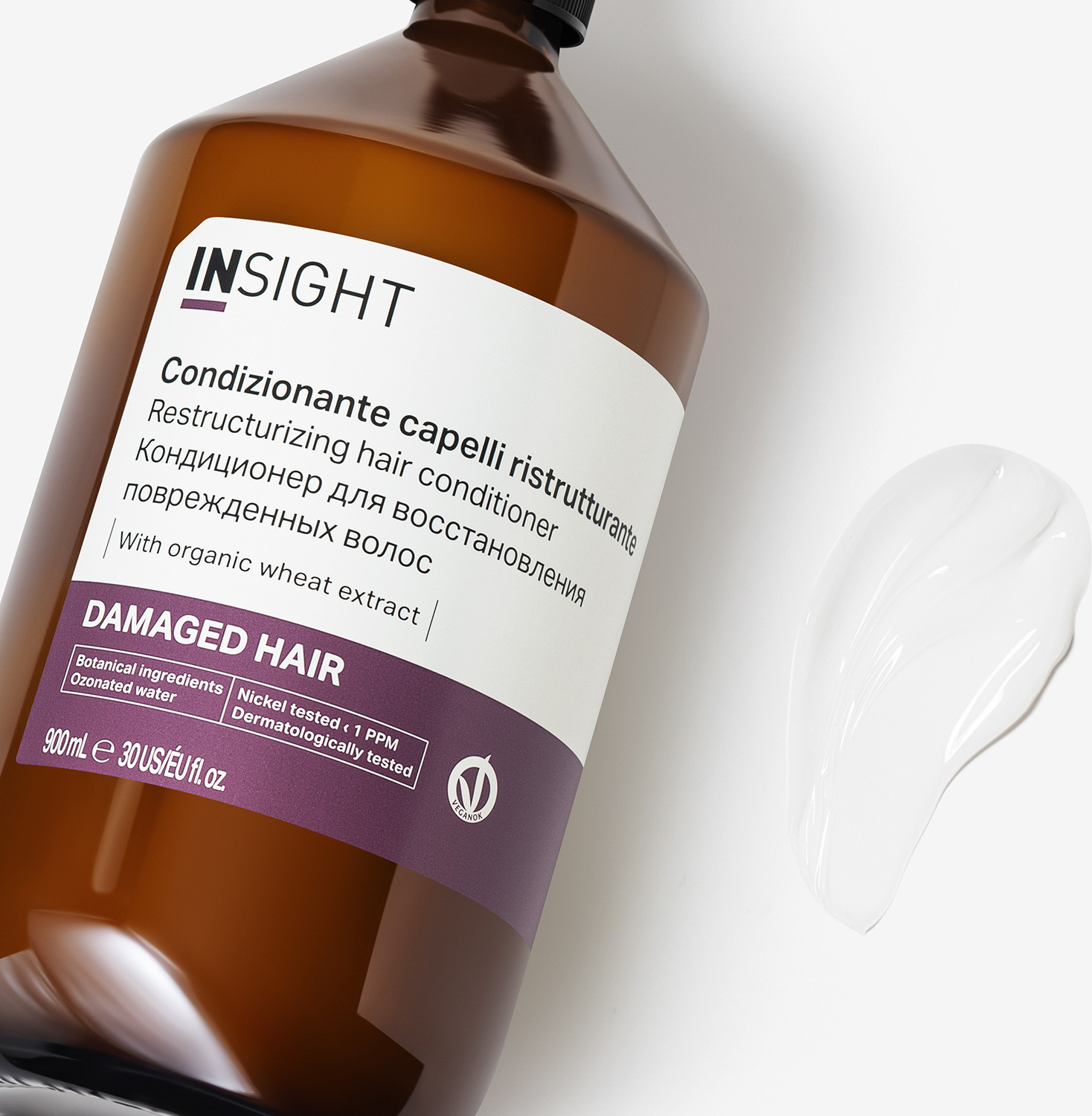 Кондиционер для волос Insight Damaged Hair Restructurizing Conditioner (900мл, стекло) — фото 3