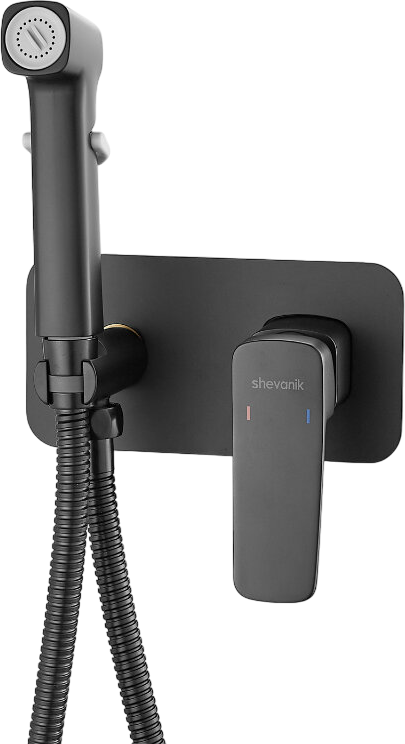Гигиенический душ со смесителем Shevanik S9905H (черный)