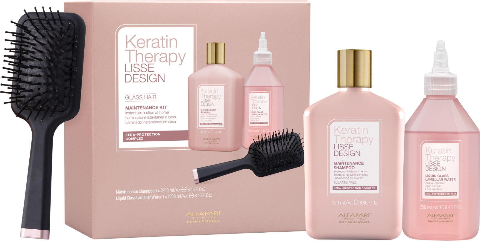 Набор косметики для волос Alfaparf Milano Professional Keratin Therapy Lisse Design Glass Hair PF029116
