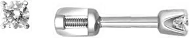 Серьги из белого золота Кристалл CP03400226773 (с бриллиантами)