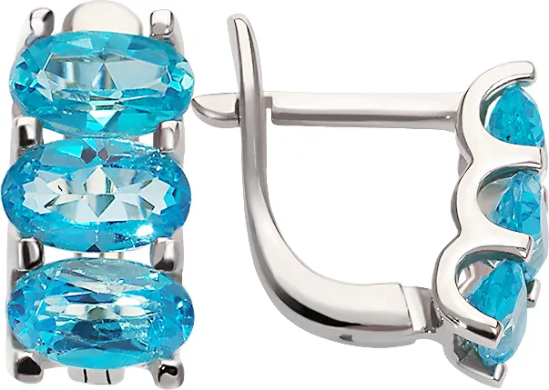 Серьги из белого золота Кристалл CI07500226773 (с топазами)